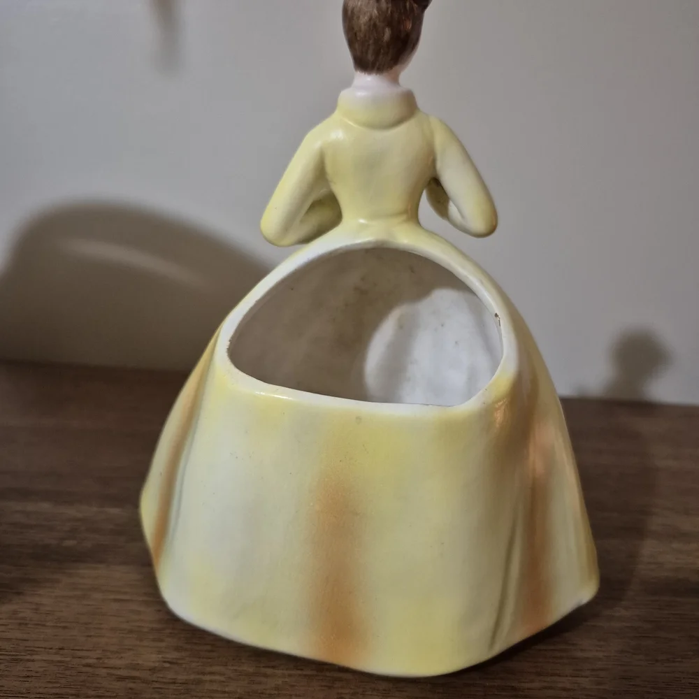 Vintage Yellow Ceramic Figurine